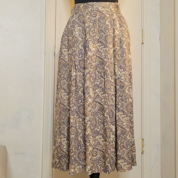 VTG Evan-Picone Petites Lambswool Angora Rabbit Paisley Cardigan Skirt 2pc Set☆M - Picture 5 of 14